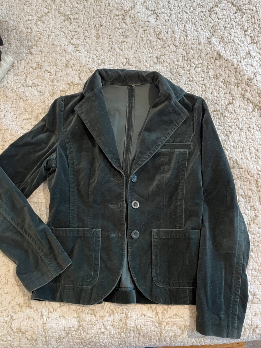 Vintage green velvet blazer